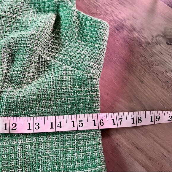 Eliza J Tweed Shift Dress Size 8 Green Sleeveless Crewneck Office Mini Classic - Picture 5 of 15